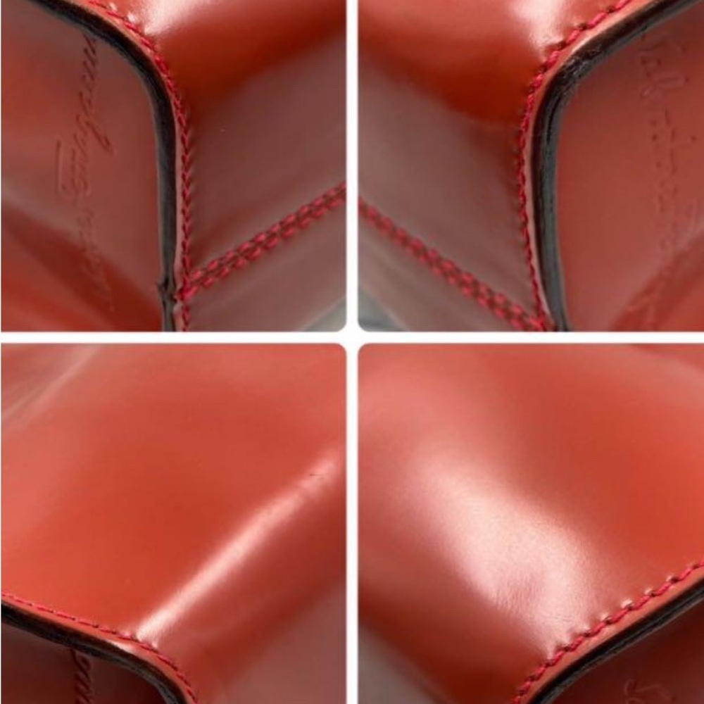 Salvatore Ferragamo vintage reddish/brown (rust) Leather crossbody bag Rank A - Picture 5 of 14